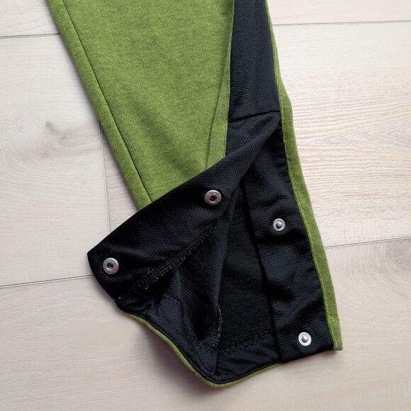 Adidas Basketball Club Pants Mens Large Green Knit Sweatpants Snap Ankle - Picture 5 of 16